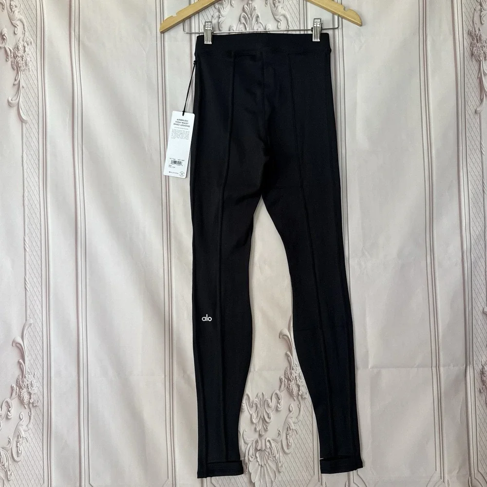 Alo Yoga Airbrush High-Waist Enso Stirrup Legging Black Sz XXS NWT Pilates